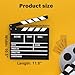 Movie Film Clapboard Hollywood Wooden-Clapper Board Directors Photography Studio Video TV Clapper Board with Erasable Pen Movie Theater Props Decor，Black Clap Board 10.5 X 11.7 inches (Black)