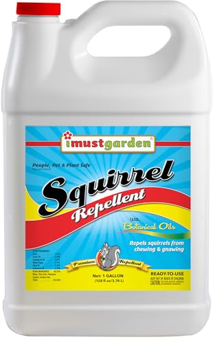 I Must Garden Squirrel Repellent: Protects Vehicles, Plants, Decking, & Furniture – Works on Chipmunks – 1 Gallon Ready to Use Refill