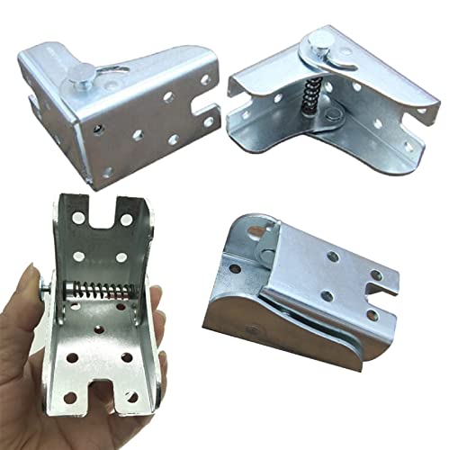 Folding Leg Support Bracket 90Â° Locking Extended self-Locking Hinge Suitable for Folding feet, Folding workbenches and Kitchen Folding Tables (4 Silver)