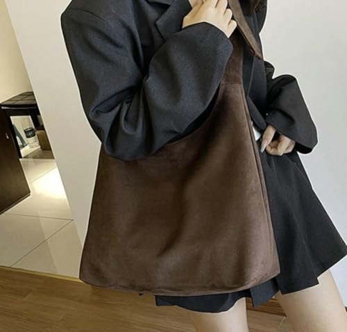 Suede Bags for Women Large Suede Shoulder Bag Slouchy Hobo Purse Adjustable Crossbody Handbags Casual Totes for Work2