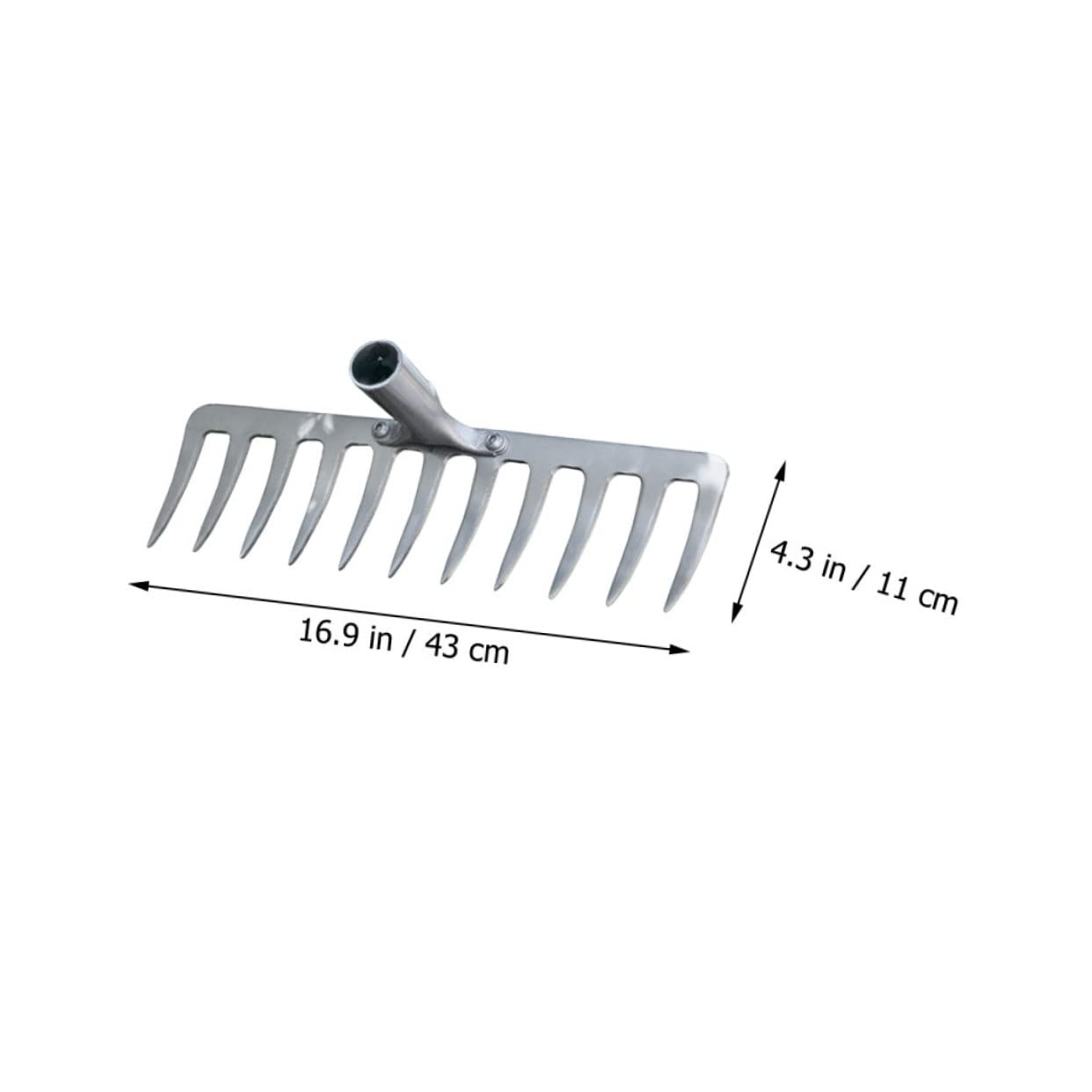 Rastrillo para desherbar Gardenia de 2,0,60" (152 cm) de Hierro Forjado con exclusivos 6 púas reforzadas de Doble Filo y Mango Largo de Madera Jardines y céspedes.