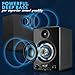 PyleUsa HiFi Active Bookshelf Speaker with Bluetooth - Audio Stereo Monitor Speaker System, 300W, Quality Sound for PC, TV, Desktops, w/USB, Micro SD, RCA Input, Black - PBKSP33BK
