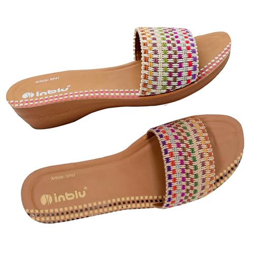 Image of inblu Stylish Fashion Slipper for Women | Comfortable | Lightweight | Anti Skid | Casual Office Footwear (SP41 BLACK)