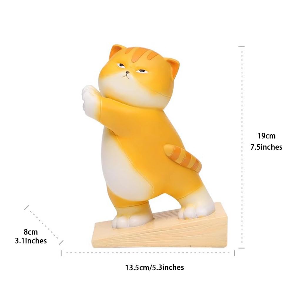 Kreativer Türstopper Aus Kunstharz In Katzenform, 3D-Multifunktionaler Schreibtisch-Buchstopper, Türstopper Ohne Lochen Für Die Wohnung, (A+B)