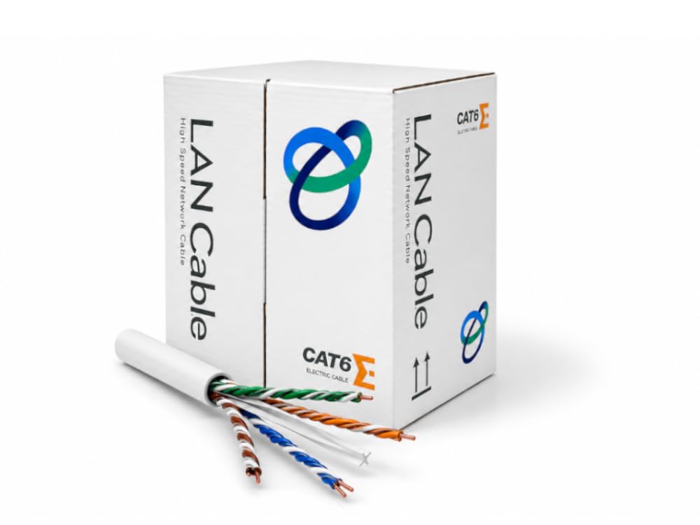 MATASSA BOBINA CAVO DI RETE 305 METRI ETHERNET UTP CAT 6 4X2 AWG 23 LAN RJ45 CCA