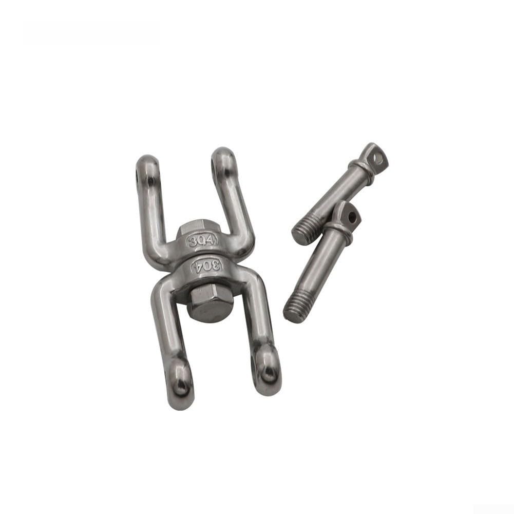 Honseadek Anello di collegamento girevole in acciaio inossidabile, hardware per sartiame marino con gancio rotante a scatto per catena di ancoraggio per barche, clip di sollevamento resistente, (20 mm