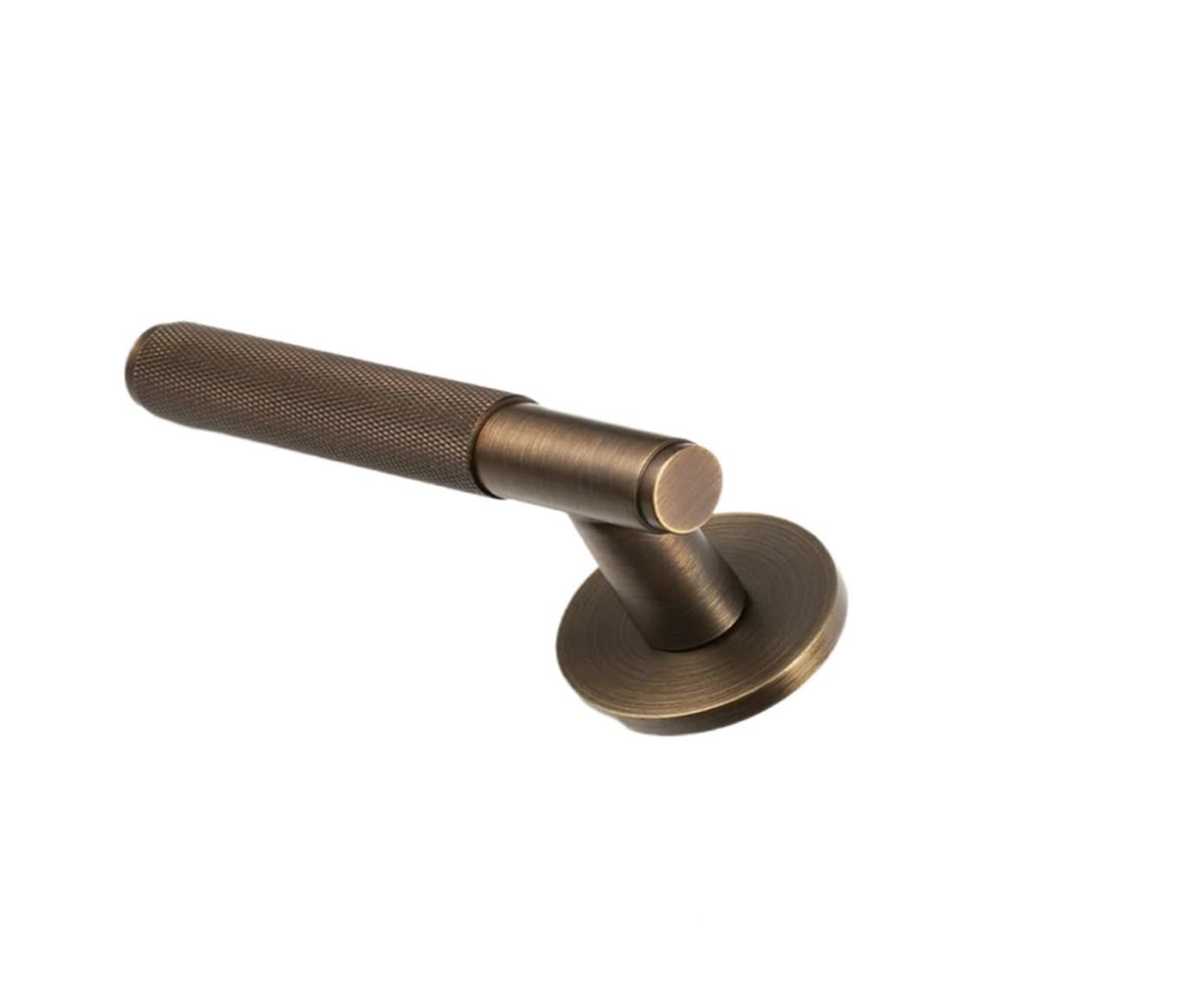 Dooroom-Juego de cerradura de puerta de latón, cerradura de privacidad de paso simulado moleteado, dormitorios, salas de estar, baños(Magnetic 7255 Lock)