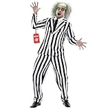 Photo Gallery fun shack costume righe bianco e nero uomo - abito halloween horror per feste, compleanni e party, l Photo Gallery fun shack costume righe bianco e nero uomo - abito halloween horror per feste, compleanni e party, l