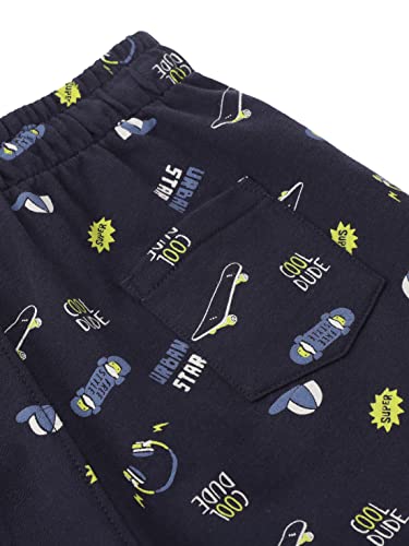 Image of Jockey CB03 Boys Super Combed Cotton French Terry Printed Shorts with Turn Up Hem Styling (Colors & Prints May Vary)