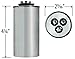 Compatible Replacement for GE Industrial Genteq 60+7.5 uf/MFD 440 VAC Volts Round Dual Run Capacitor 50+60 Hz AC Electric by JustCapacitors