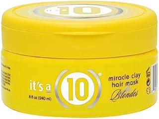 It's a 10 Haircare - Miracle Clay Hair Mask for Blondes, Highlighted Hair, Intense Conditioning, Colour Safe, Natural Ingredients, For Shiny Hair, 240ml