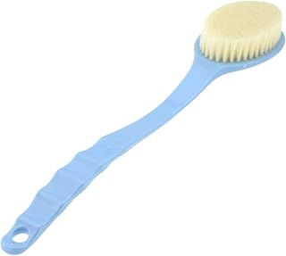 أداة تنظيف فرشاة الاستحمام للعناية بالبشرة ، فرشاة فرك ذات مقبض طويل ، فرشاة للجسم ، تدليك للجسم ، دش ، وتقشير ، دش (أزرق)