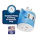 OREI Australia, New Zealand, China Travel Plug Adapter with Dual USB - Type I (U2U-16), Will Work with Cell Phones, Camera, Laptop, Tablets, iPad, iPhone and More