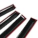 Window Visors for Nissan Navara D40 2005-2015 Wind Deflector Sun Rain Guard Vent Weather Shields, Smoke, Tape-on, 4Pcs