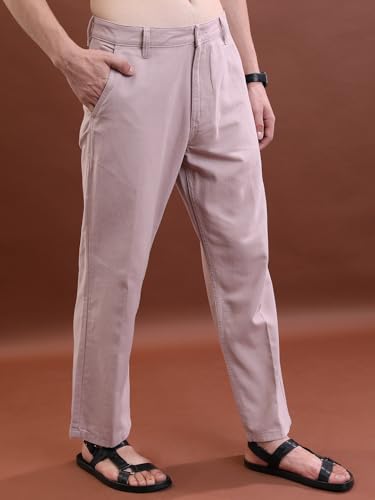Image of Highlander Men's Ankle-Length Straight Fit Trousers | Modern Style & Comfort | Perfect for Casual & Formal Wear | Trouser for Men | Men Trousers | Trousers for Man | Pants for Man