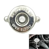 Civwesi 1 PC Car Engine 16 PSI Radiator Cap, Stainless Steel + Rubber Tight Fit Heat-resistant Leak-proof Sealing Cover, Original Water Tank Cap Replacement, Compatible with Dodge Jeep (Silver)