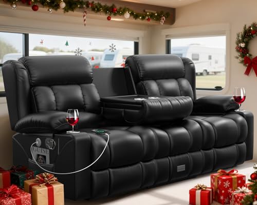 MisUMis Loveseat Recliner Sofa Flip Backrest Design, 3 Seat