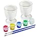 Produktbild THE TWIDDLERS Bemalen Sie Ihre eigenen Eier Becher weiß - Oster Ei Deko Set mit Acrylfarbe - eierbecher Weiss Porzellan - Brillantes Oster Geschenk - Saisonale Dekoration Basteln.