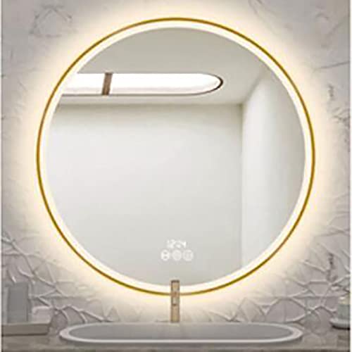 Miroir de maquillage lumineux à luminosité variable avec miroir rond - 2