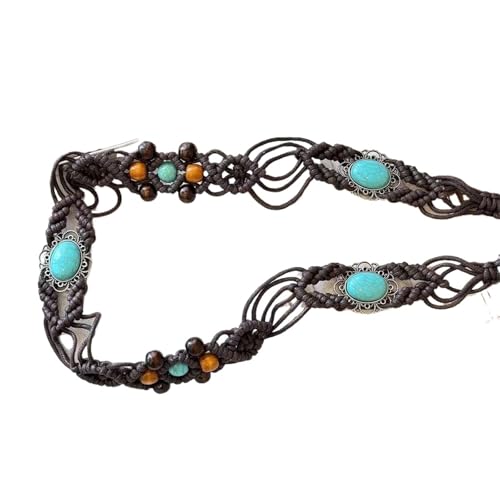 Beaded Butterfly Waist Chain-Handwoven Braided Belt For Women,Unique Body Jewelry For Dresses& Skirts