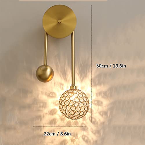 Luces de pared de cristal modernas JCAKES para iluminar salas oscuras 5