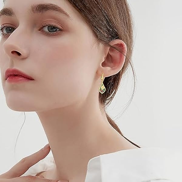 YFN Mariquita Pendientes Plata de Ley Margaritas Flor Dangle Drop Pendientes Moda Joyería Regalos Mujer Adolescente Niña, Normal, Plata de ley, No es una piedra preciosa