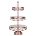 Amalfi Decor 3 Tier Dessert Cupcake Stand, Tower Display for Weddings Events Parties Decor Pedestal, Reversible Plates, Victoria Collection (Rose Gold)