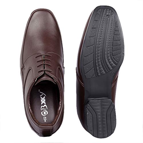 Image of BXXY Men's 2 inch Height Increasing Synthetic Material Formal Moccasion, Slip-On Shoes with Pu Sole.