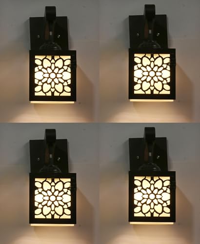 Image of Modern Decorative Designer Wall Light Industries for Living Room, Bedroom, Bedside, and Decorative Lighting Indoor Use, Bulb Not Included (Box Katti, 4)