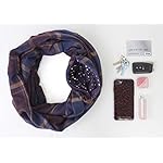 stylesilove Winter Plaid Infinity Scarf with Hidden Zipper Pocket Fashion Travel Scarf for Women and Men - Image 4