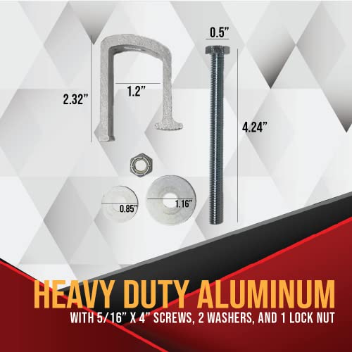 Boxer Tool Box Clamp 4 Pack - Heavy Duty Universal Aluminum Tie Down Clamps For Tool Boxes, Trucks, Campers, Truck Bed, Mounting Kit #TOP4