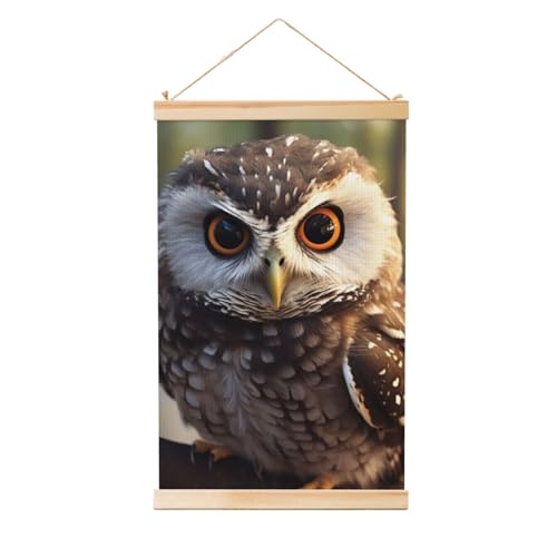 Cintre en bois pour poster de chouette mignonne, l'atout charme de votre chambre d'enfant