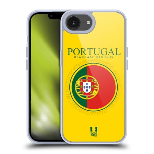 Head Case Designs Portugal Portuguese Flag Bandiere Toppa Set 2 Custodia in Gel [Protezione di Grado Militare] Compatibile con Apple iPhone 16e E Compatibile con MagSafe