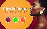  99 Nails UV Shellac Juego – Colourful Elegance 12 ml, 3 Pack (3 x 12 ml)