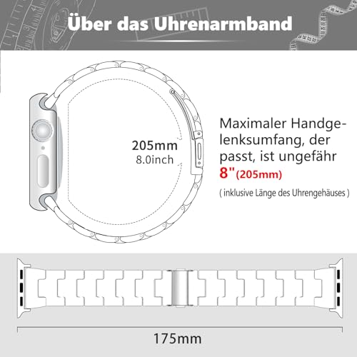 Image of BINLUN Compatible with Apple Watch Bands 38mm 40mm 41mm 42mm 44mm 45mm 46mm 49mm for Women Men Lightweight Resin Watch Straps Compatible with iWatch Series 11 /10 /9 /8 /7 /6 /5 /4 /3 /2 /1 /Ultra3 2 1 /SE3 2 1