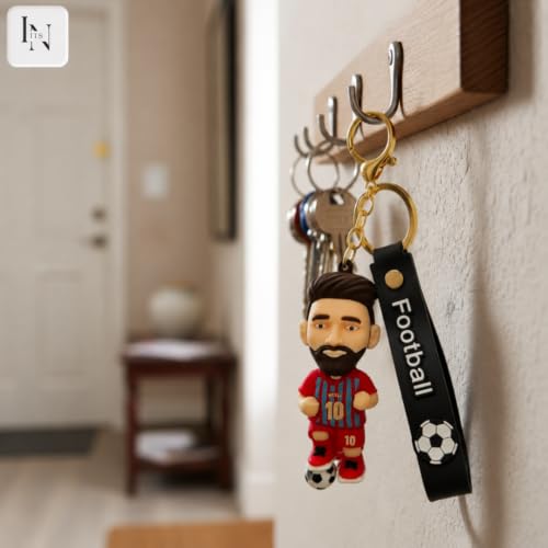 Image of Football jersey Keychain | Ronaldo key chains | messi Keychain | 3D Cute silicone key chain for bike men | soccer Keyring gifts for boys | anime key holder for bag