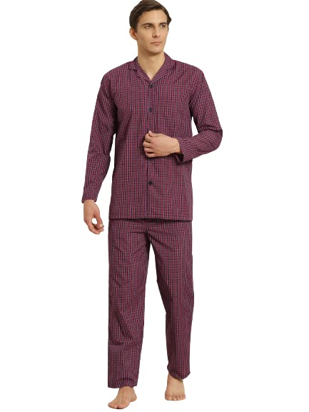 Image of SOJANYA (Since 1958 Men's Cotton Checked Nightsuit Set