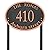 Custom Address Sign LAWN MOUNTED - House Number Sign Plaque,Metal Address Plaque for Lawn Insert,Yard,Garden,Ground,Drive Way,Gate,911 Visibility,Free Standing,with Stakes(Red Copper)
