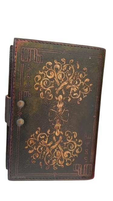 Agenda vintage en cuir blanc bloc note papier blanc vierge