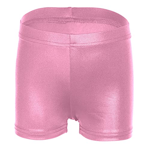 Ilover Girls' Sparkle Dance And Tumbling Athletic Gymnastics Shorts Kids Yoga Shorts Ballet Shorts 10-11 Years Black/Pink #TOP3