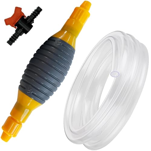 Gas Siphon Pump with 4.9ft Hose for Gas, Water, Oil, Diesel