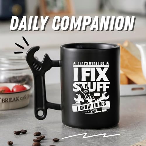 Taza de cerámica con asa llave 400 ml para papá miniatura 2
