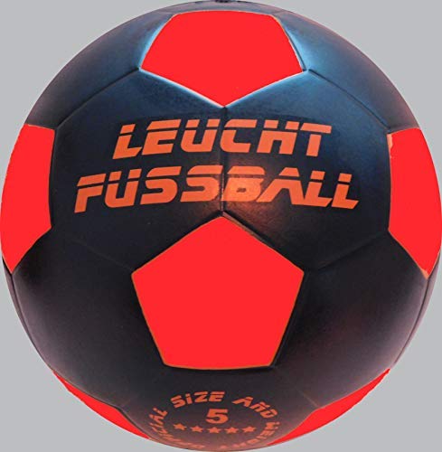 Premium LED GmbH Leuchtfussball Night Kick Black Master, aus der Night Kick Master Serie - Tausende begeisterte Kunden-Top Qualität (Schwarz-Orange) Cover