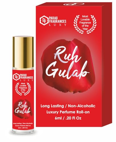 Image of Parag Fragrances Alcohol Free & Long Lasting Attar Perfume Roll-On 6ml (Ruh Gulab)