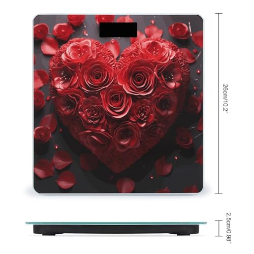 Báscula Digital para Cuerpo Red Rose Love Heart 400 lb miniatura 2