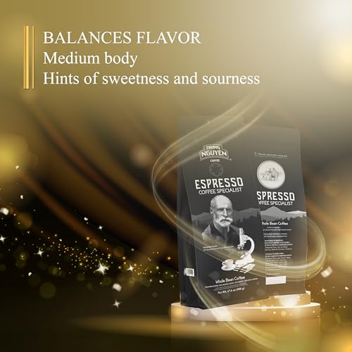 Image of TRUNG NGUYEN LEGEND Espresso Specialist Arabica Coffee Bean - Bag 17.6 Oz /500gr, Light Roast, Whole Beans, Full Coffee Beans, Smooth and Balanced Taste