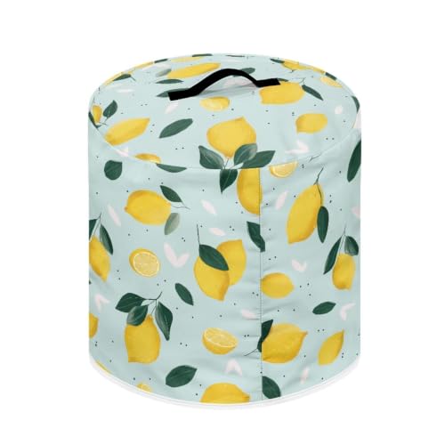 Image of Blue Lemon Print Portable Air fryer Portable Rice Cooker Cover