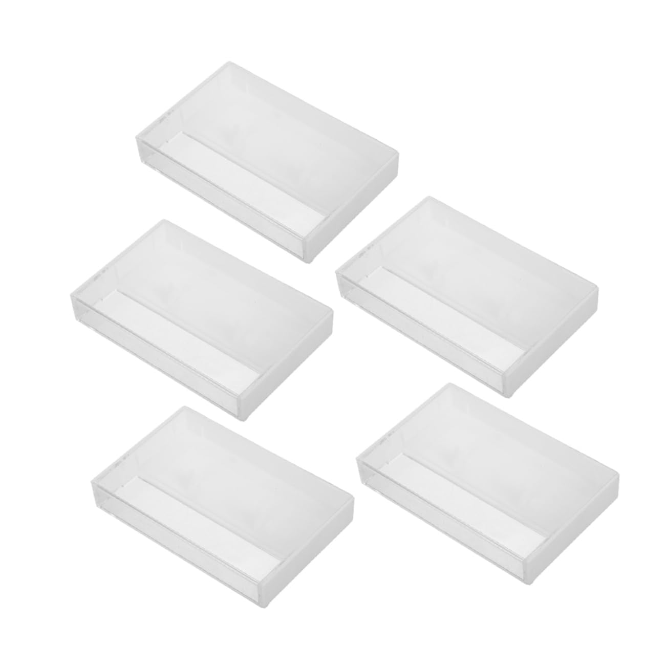 Luxshiny 5pcs Clear Cassette Tape Cases Plastic Storage Boxes for Organizing Audio Tapes and Items Versatile Holder for Home and Car Use