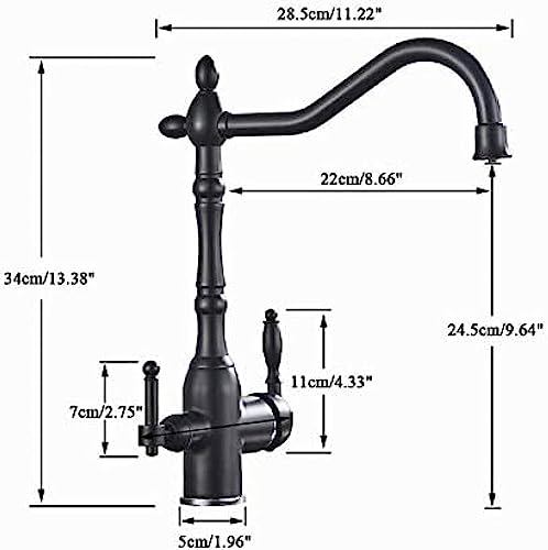 Filtre à eau pure et bec verseur pour boisson robinet noir mat - 3