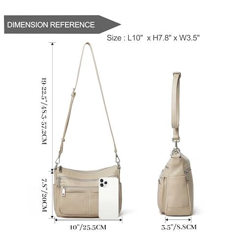 DAILANDO Soft Multi Pockets Shoulder Bag for Women, Large Multi Functional Crossbody Purse With Two Detachable Straps3